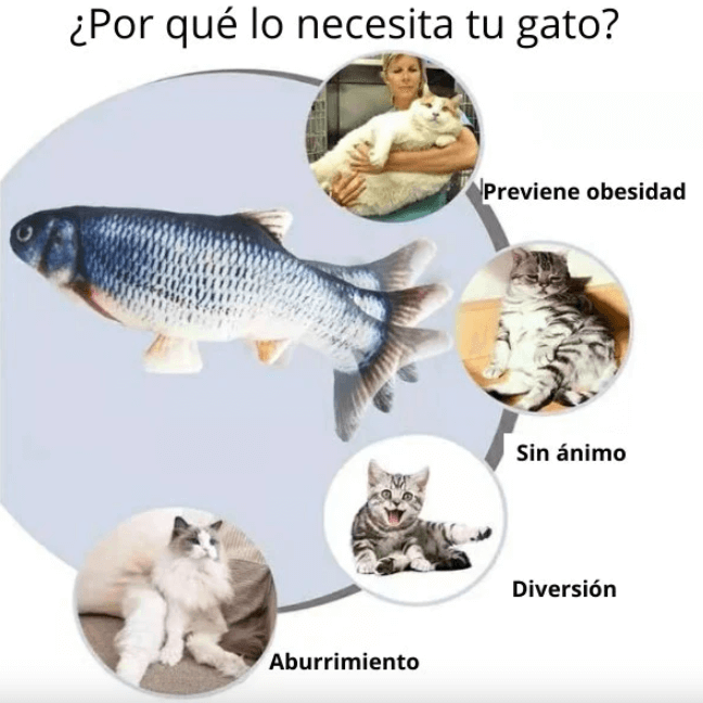 CRAZYTUNA - JUGUETE DE PESCADO PARA GATOS - ENVIO GRATIS